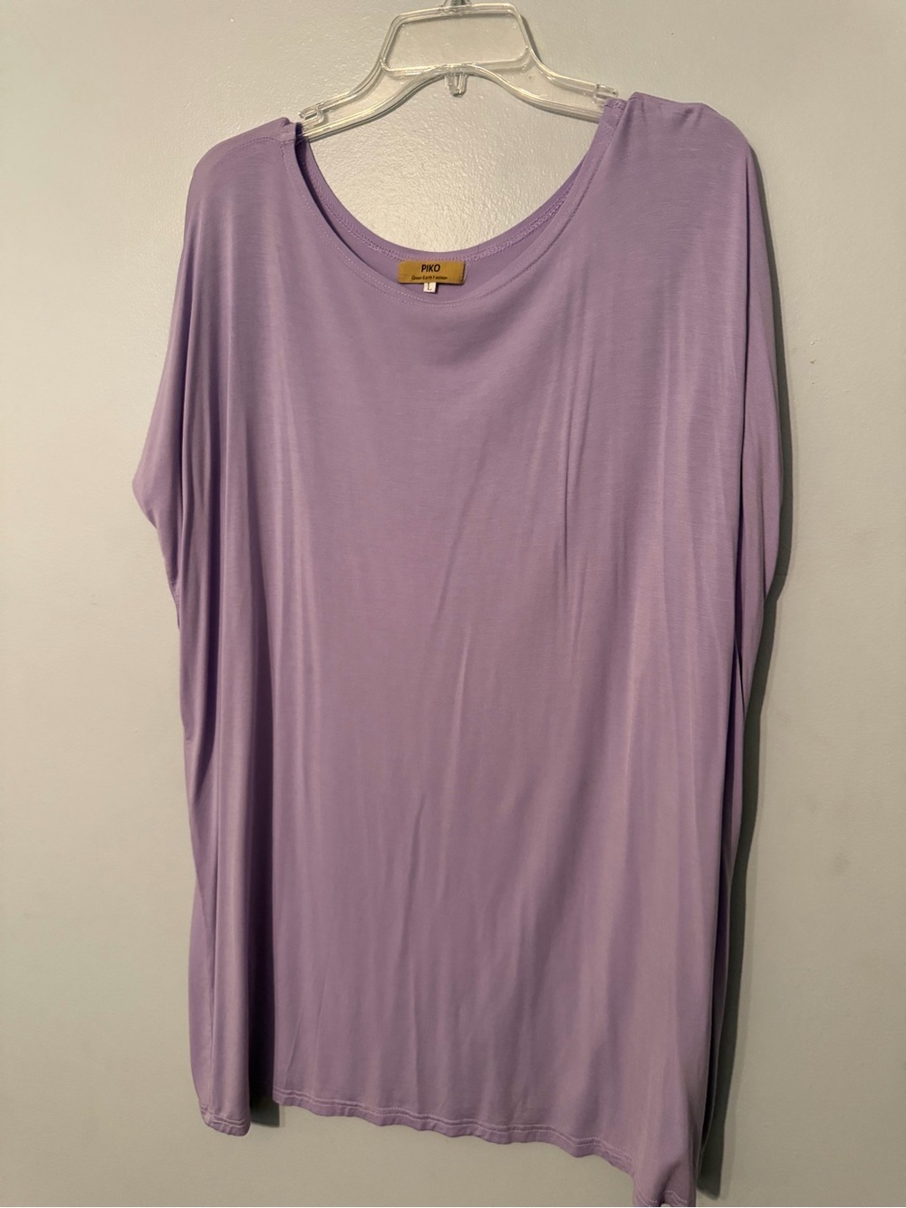 Piko 1988 Women's Lavender Long Sleeve Scoop Neck Top